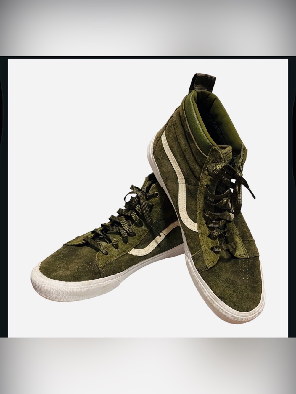 Vans Sk8-Hi MTE High Top Winter Moss Military Green Men Sz 13 Comfort Cozy Warm